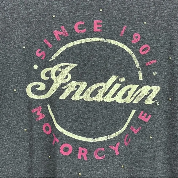 Indian Motorcycles Women's 100% Cotton Tie-Front Long Sleeve Top Size XL; Biker - Picture 5 of 13